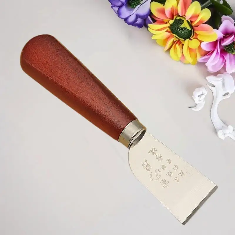 Leather Skiving Knife Cutting Knife With Wooden Handle Leather Skiver For DIY Leathercraft Working Tool view 5
