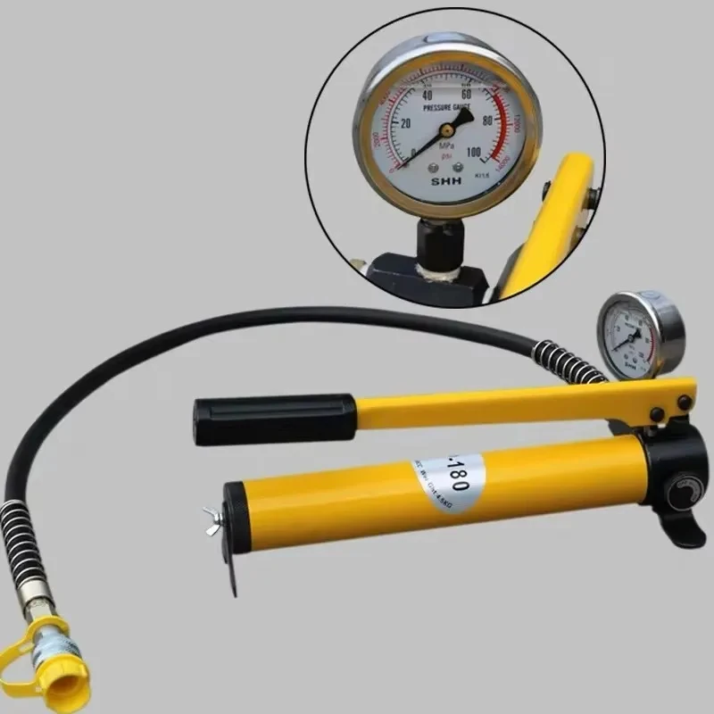 Bomba Manual Hidráulica de Acción Simple Porto Power-180 con Rosca de 3/8'' para Prensado y Elevación en Construcción
