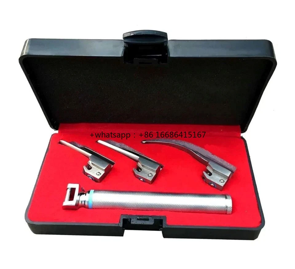 Small Handle Stainless Steel Laryngoscope Set 1 Pediatric Neonatal Intubation Kit