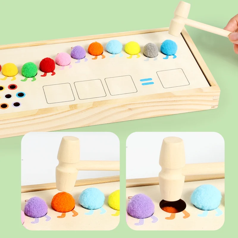 木製キャタピラー多機能ボックスプラスマイナス学習おもちゃ教育数学操作学習活動ギフト子供のための