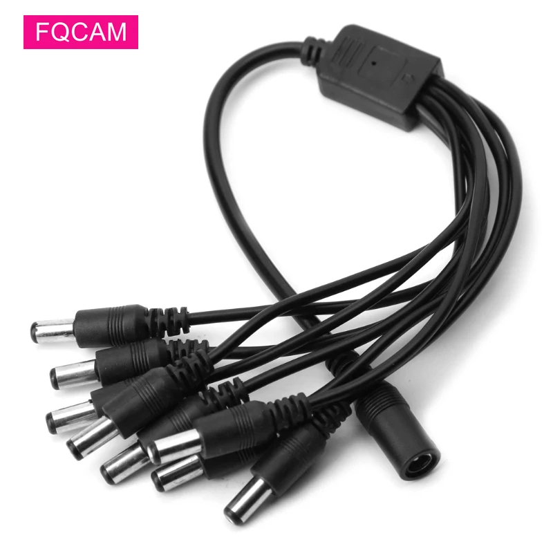 5 Pcs/Lot CCTV Security Camera DC 12V 1 Female To 8 Male Plug Power Cord adapter Connector Cable Splitter for CCTV Camera