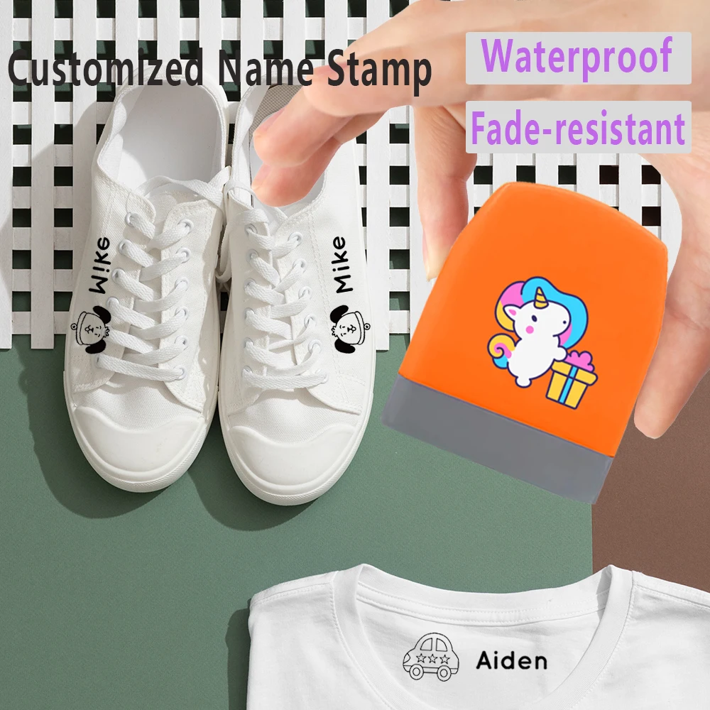Creative Unicorn Crystal Sticker Style Custom Name Seal DurableEasy to Use for Clothes,Socks, Bed Sheets, and More
