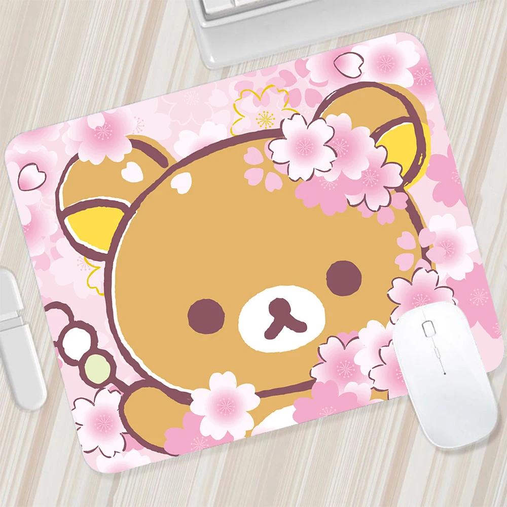 Cute Rilakkuma Small Mouse Pad Gaming Mousepad PC Gamer Mouse Mat XXL Computer Office Pad Keyboard Mat Desk Pad Laptop Mausepad