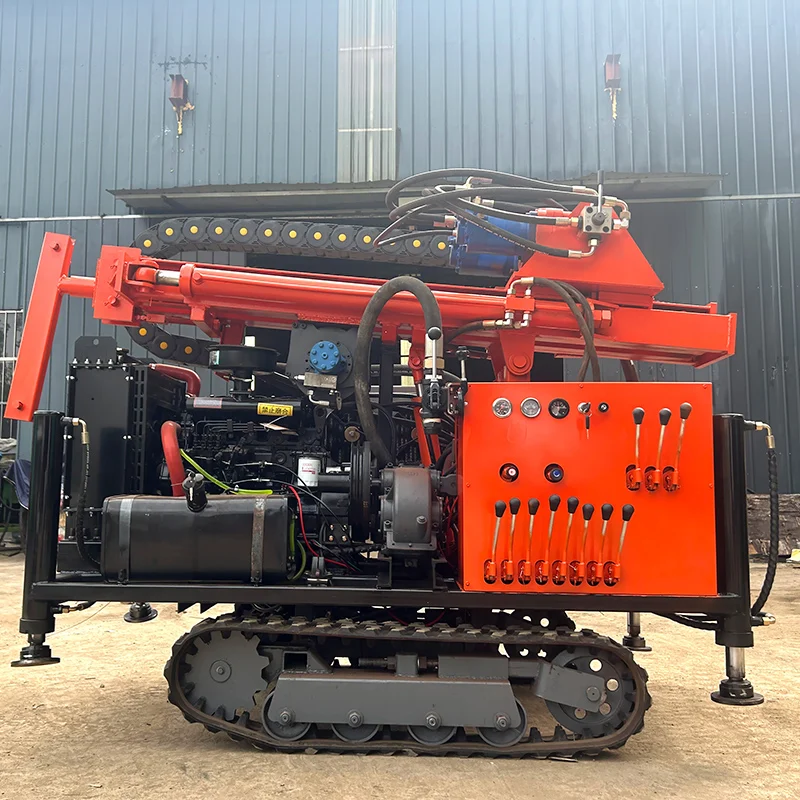 Customized Robust Mobile Water Well Drilling Rig Mud Pump Air Compressor Compatible Water Well Drilling Rig
