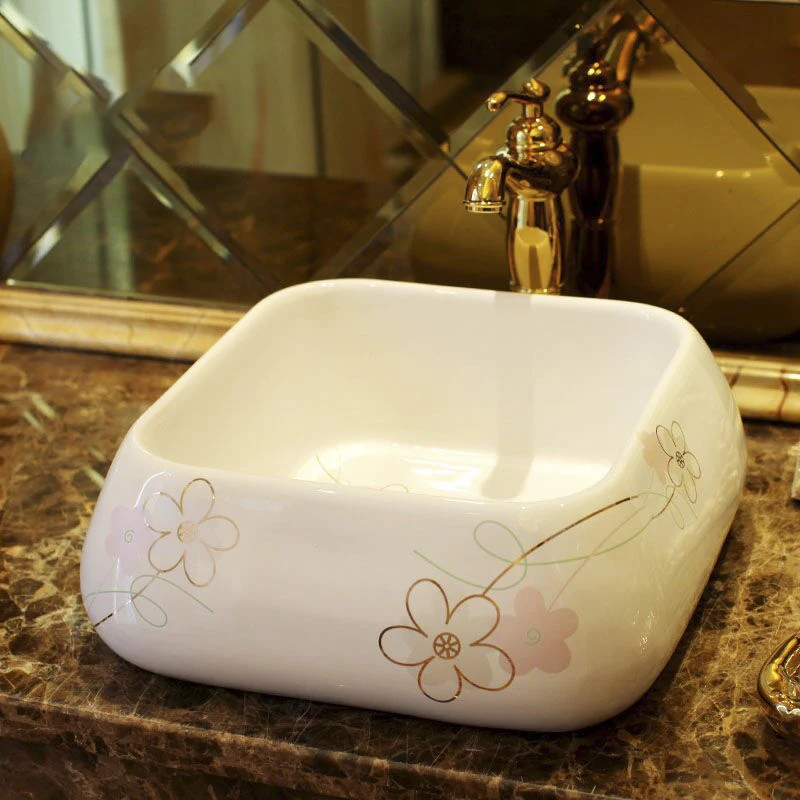 The product can be customized.Square countertop basin, Jingde ceramic bathroom, wash basin, wash basin, basin art