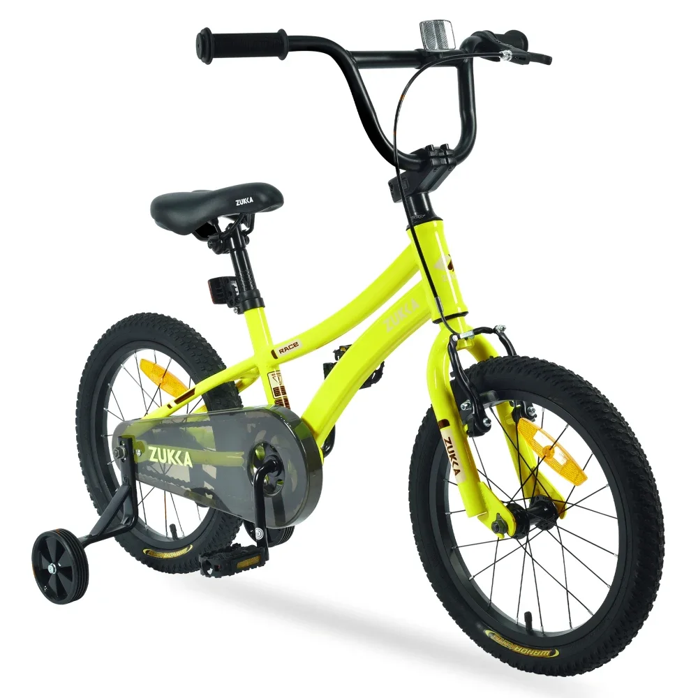 ZUKKA Kids Bike,16 Inch Kids' Bicycle with Training Wheels for Boy & Girl Age 4-7 Years, Multiple Colors