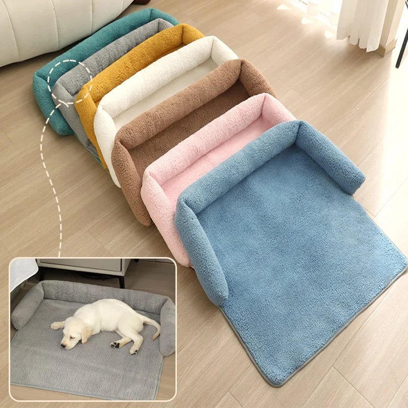 

1Pc Winter Fluffy Pet Bed with Pillow Anti Tear Bite Soft and Comfortable Machine Washable for Small Medium Large Dog and Cat