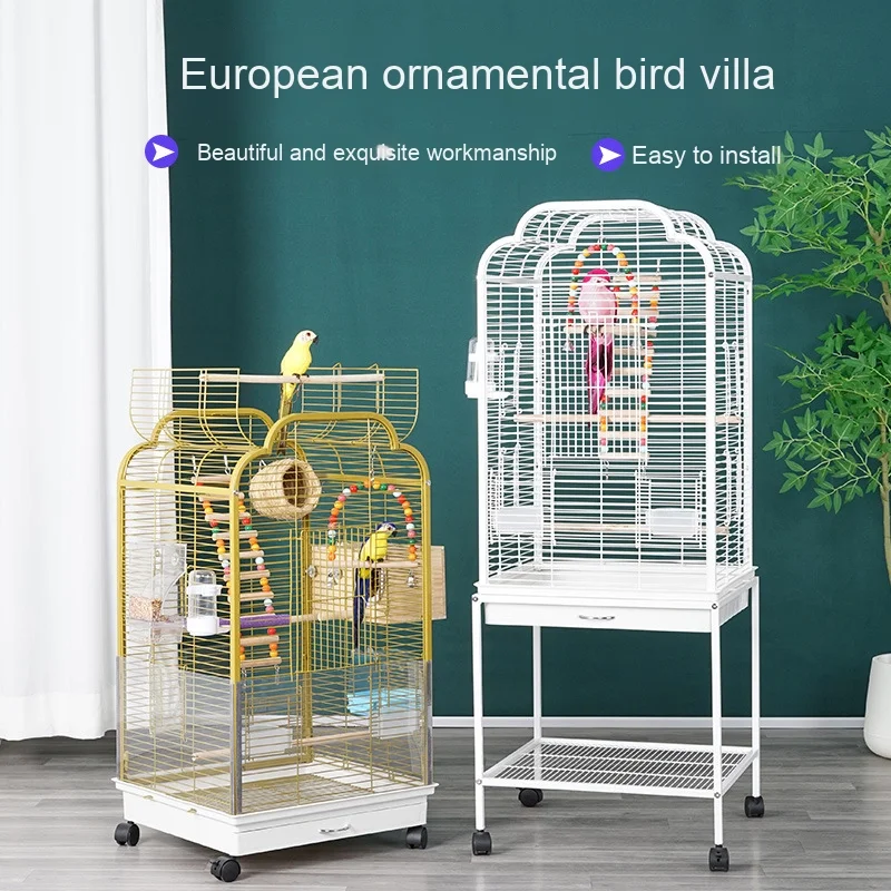 High-Quality Bird Villa Various Metal Bird Pet Cages Button Simple Multi-Functional Group Bird Houses Cages