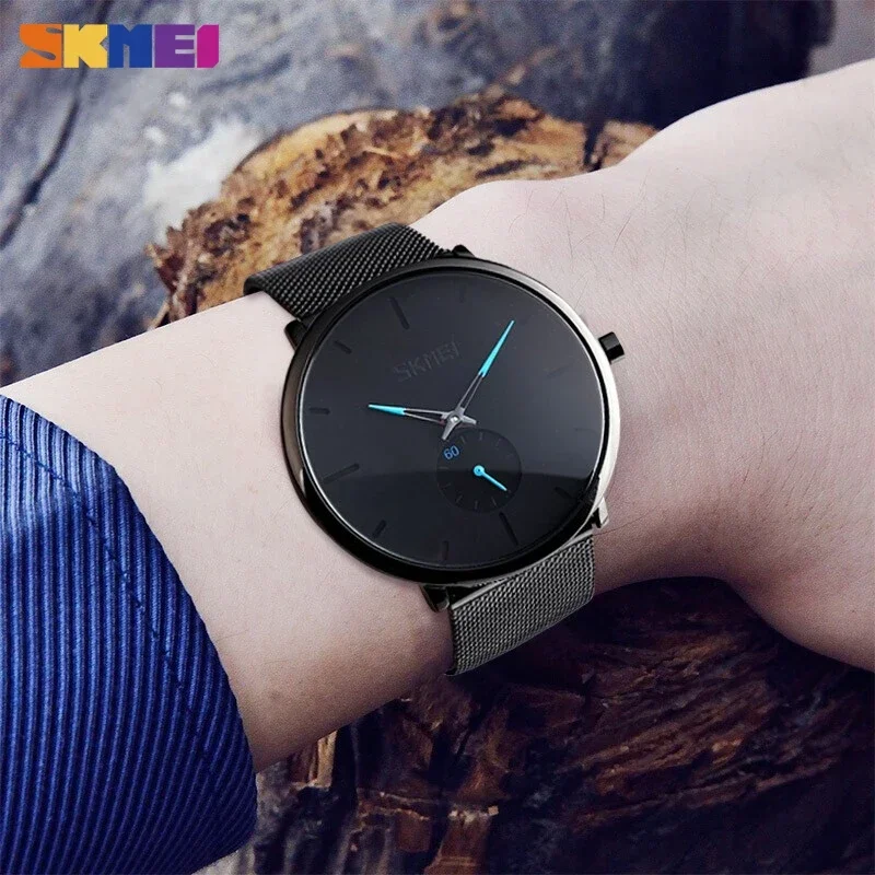 SKMEI 30M Waterproof Big Dial Display Quartz Watch relogio masculino Fashion Men Watch Quartz Wristwatches Women Watches 9185