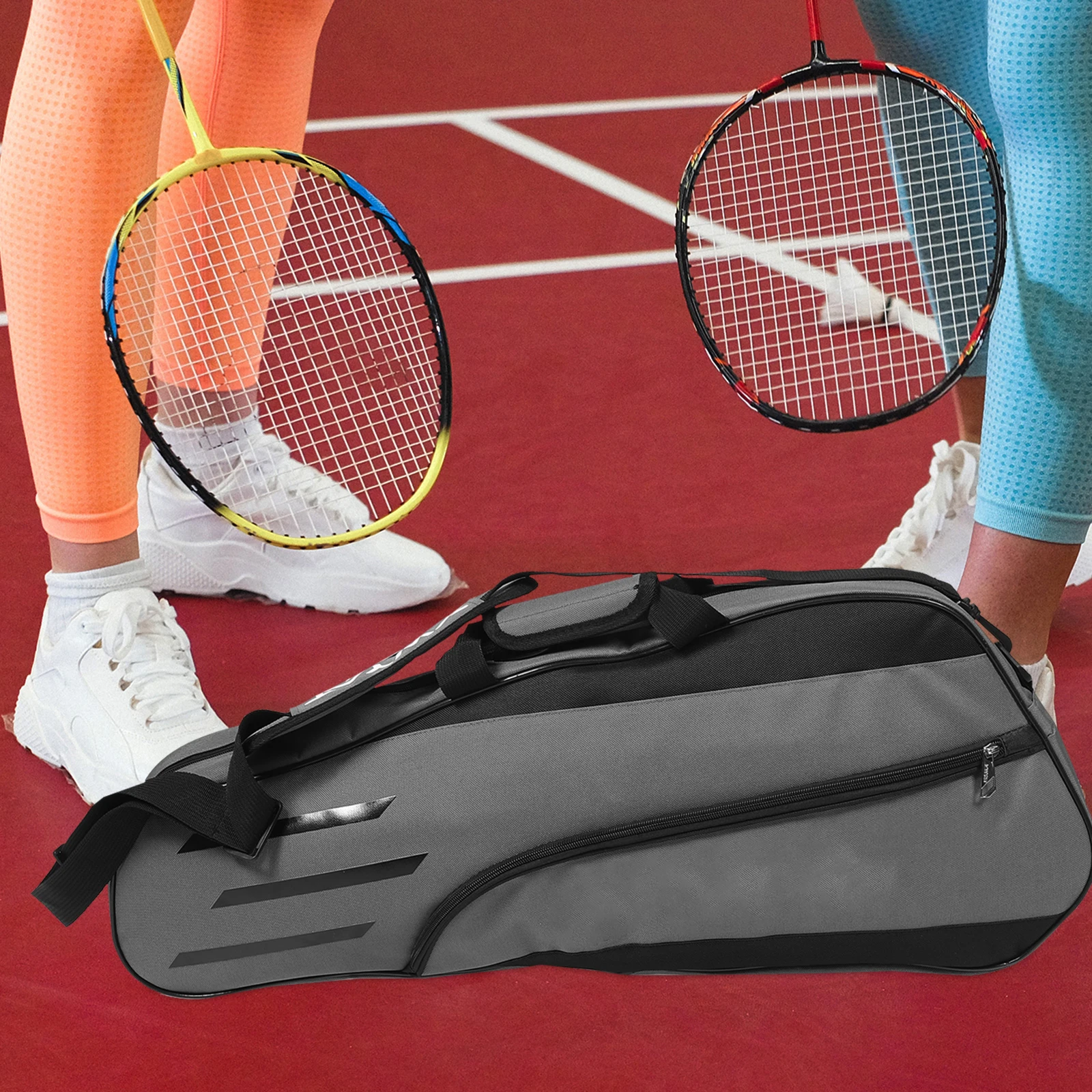 

Adjustable Shoulder Strap Badminton Storage Lightweight Portable Tennis Racket Cover Canvas Material Racket Protective Outdoor