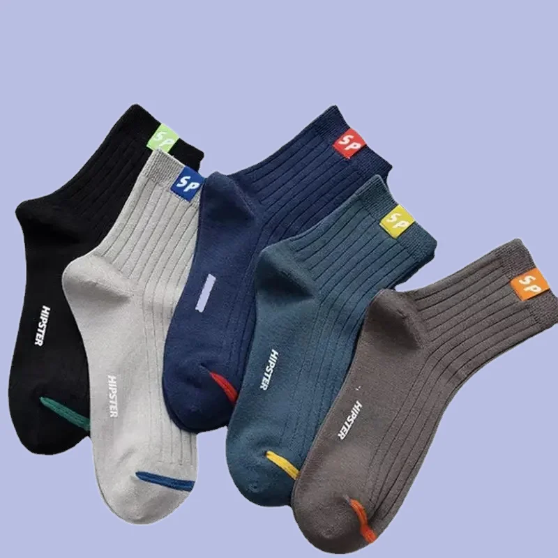 5/10 Pairs Summer Men's And Women's Mid-calf Socks For Couples High-top Stockings Sports Breathable Men's Casual Socks