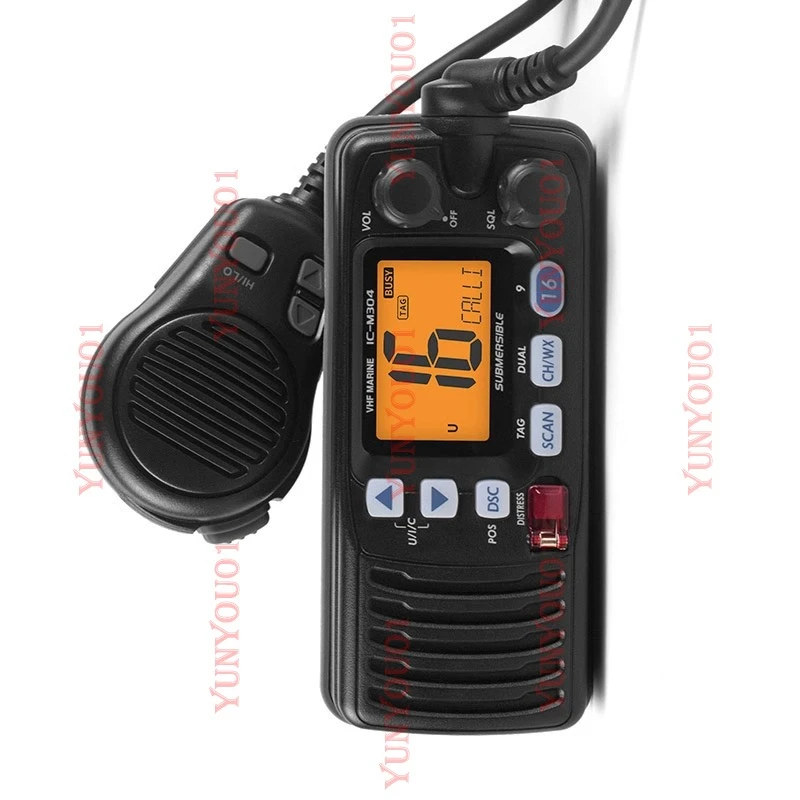 IC-M304 Marine Radio Waterproof Car  Station VHF Mobile Radio Walkie Talkie IC M304 Marine Shipboard Two Way Radio