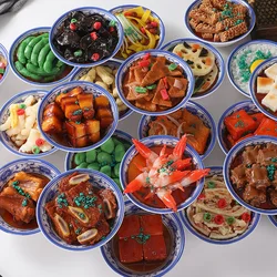 Simulation Chinese Dish Model, Fake Model Realistic Hot Cool For Restaurant Display Sample Fake Food Props