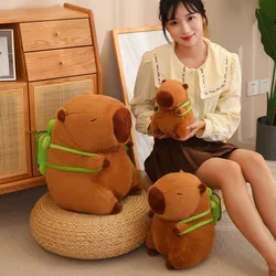 23-45cm Kawaii Capybara  Plush Toy Doll Cute Capybara With Tortoise Stuffed Animal Toy Kids Children Birthday Gift Home Decor