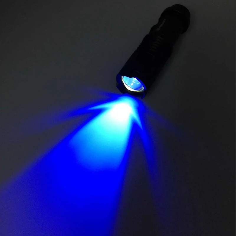 ズーム可能なleduv懐中電灯,365nm紫外線懐中電灯,ブラックライト,aaバッテリー,マーカー,お金,現金検出器用