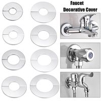 Shower Kitchen Wall Flange Chrome Stainless Steel Pipe Wall Covers Faucet Decorative Cover Faucet Decor Faucet Accessories