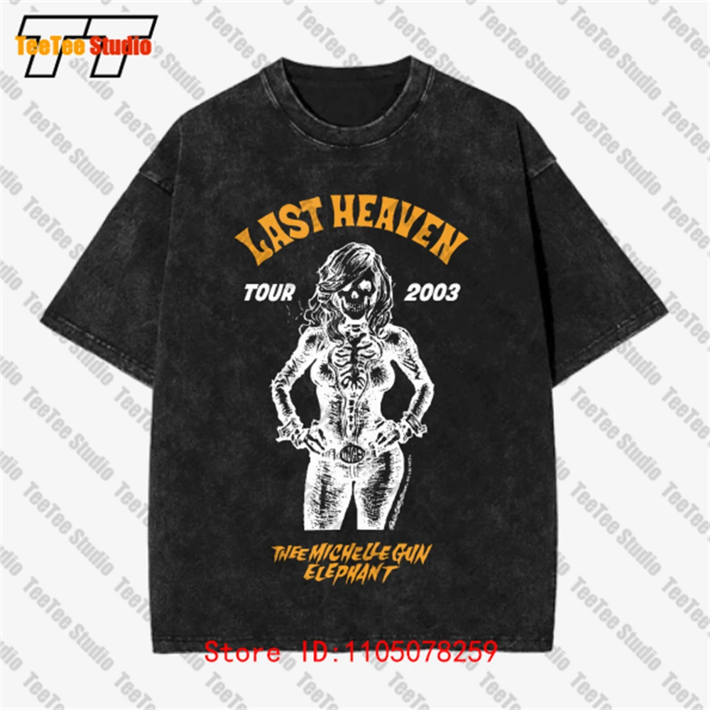 Винтажная футболка большого размера Thee Michelle Gun Elephant Tmge Last Heaven Tour 2003 года, 20SS