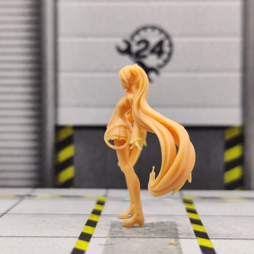 1/64 1/43 skala Model Resin karakter kartun masa depan Chuyin miniatur tidak berwarna Diorama dilukis tangan S823