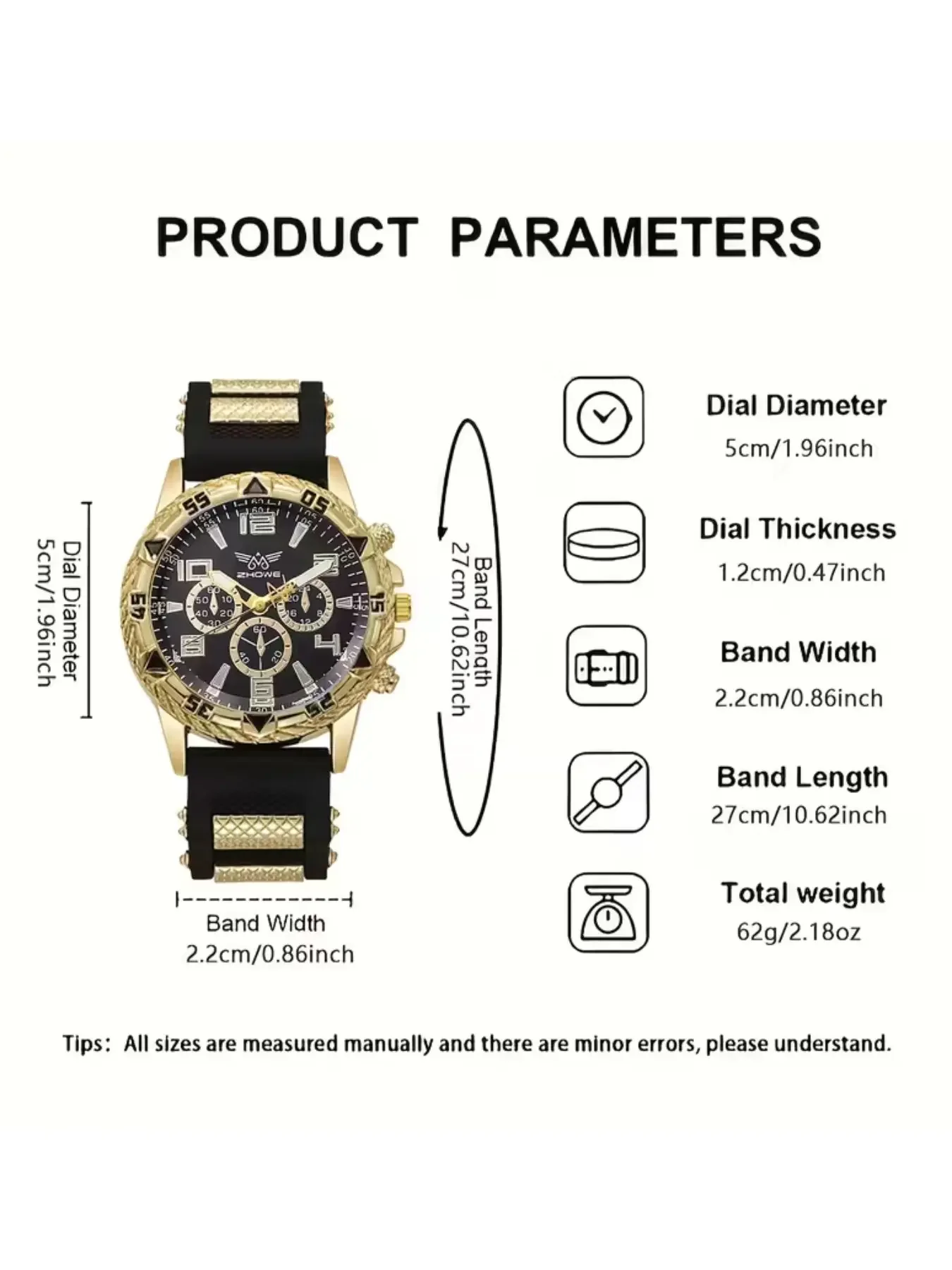 Men's Watch Set, Quartz Round Face, Includes Lion Necklace and Bracelet, Perfect Gift for Him, All Seasons Fashion Accessory