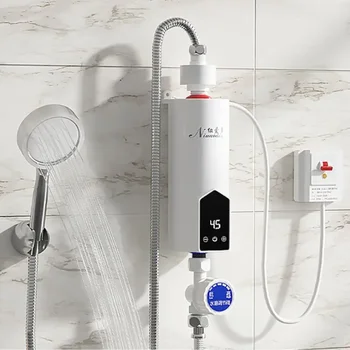 Elektryczny bezzbiornikowy podgrzewacz wody, mini natychmiastowy podgrzewacz ciepłej wody z wyświetlaczem LCD do prysznica, łazienki, kuchni