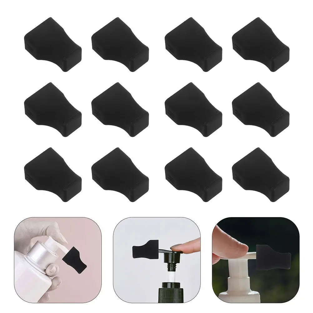 

24 шт. черные силиконовые насадки-помпы для бутылок, герметичные многоразовые колпачки для сиропов, крышки для кофейных диспенсеров, черные силиконовые крышки для сиропов