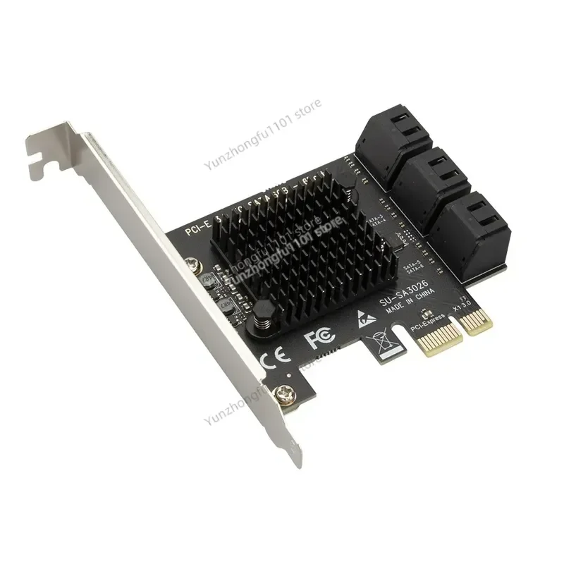 ASM1166 PCIe to 6 Port SATA3.0 Hard Disk Expansion Card 6Gbps PCI Express 3.0 Gen3 Adapter Controller