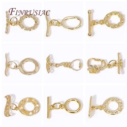 Multi Styles High Quality Brass Toggle Clasps 18K Gold Plated Bracelet Connect Clasps DIY Jewelry making Supplies OT Clasps