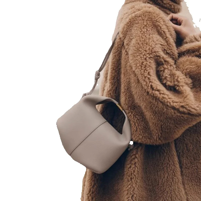 Cross-Border Poland European And American Fashion Lychee Leather Handbag Crossbody Women's Dumpling Bag_voghion.com
