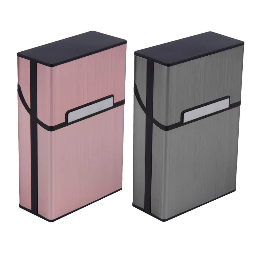 1Pc Aluminium Cigarette Case Pocket Tobacco Holder Cigarette Storage Box Cigarette Container Smoking Accessories