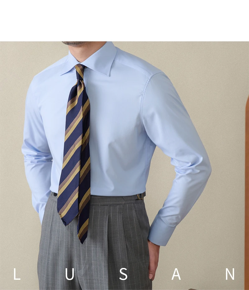 Herr. Deer San Gentry Langärmliges, bügelfreies Hemd mit italienischem Windsor-Kragen. Hautfreundliches, dreifaches, schmal geschnittenes Business-Hemd – Detail 36