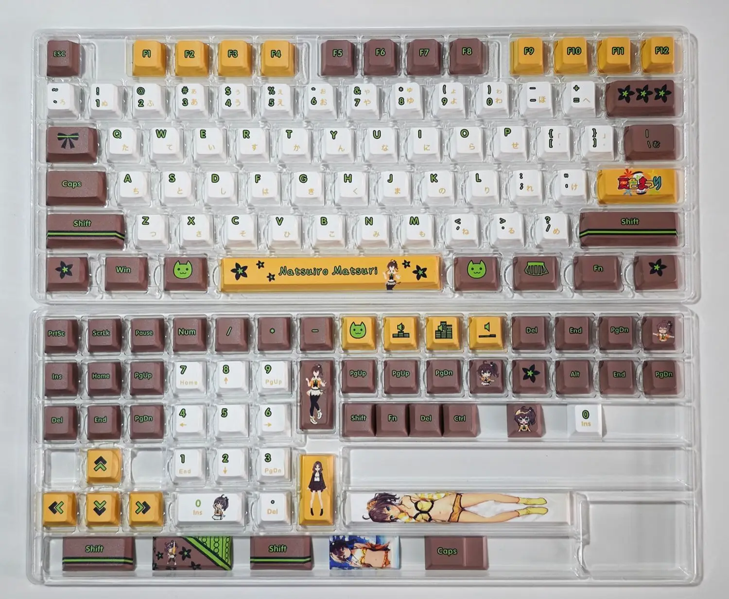 132 keys/set hololive vtuber natsuiro matsuri poškrabané PBT třešeň výškou pro MX spínač DIY mechanická klávesnice hra nestandartní dar