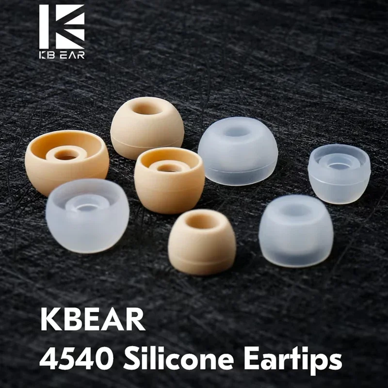 KBEAR 4540 Coffee Silicone Eartips Ergonomically Designed Earcap Optional XS/S/M/L Size and Combination Set Comfortable Earmuffs