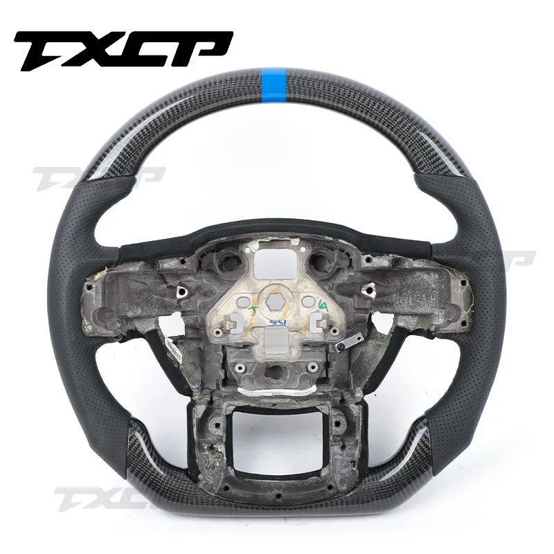

Suitable for Ford Raptor perforated leather carbon fiber car steering wheel modification and upgrade racing steering wheel