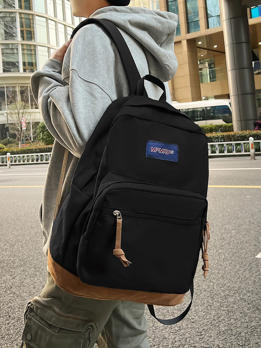 Men's Backpack 2024 New High School Student Schoolbag Boys Computer Backpack Casual Simplici Travel Bag Women