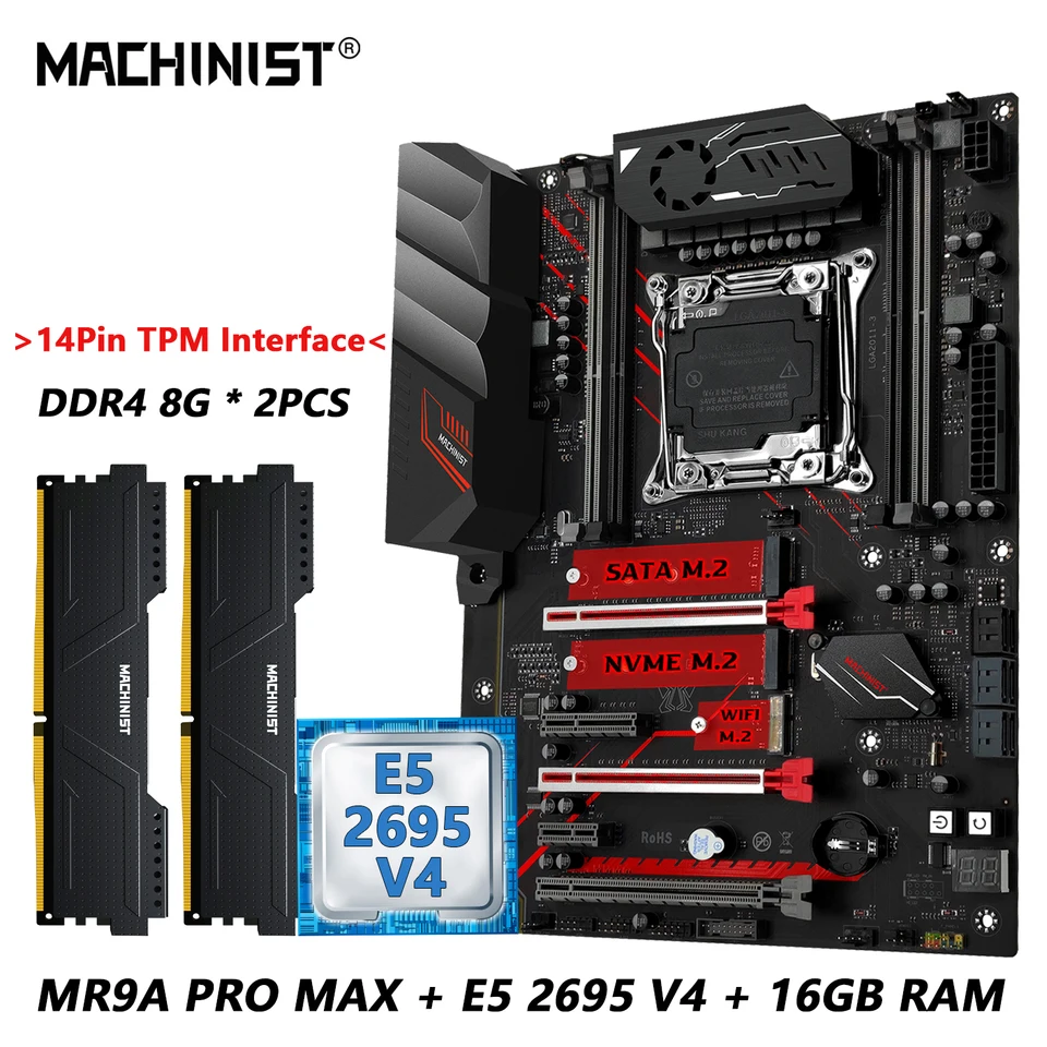 MACHINIST MR9A PRO MAX X99 Motherboard Combo Intel Xeon E5 2695 V4