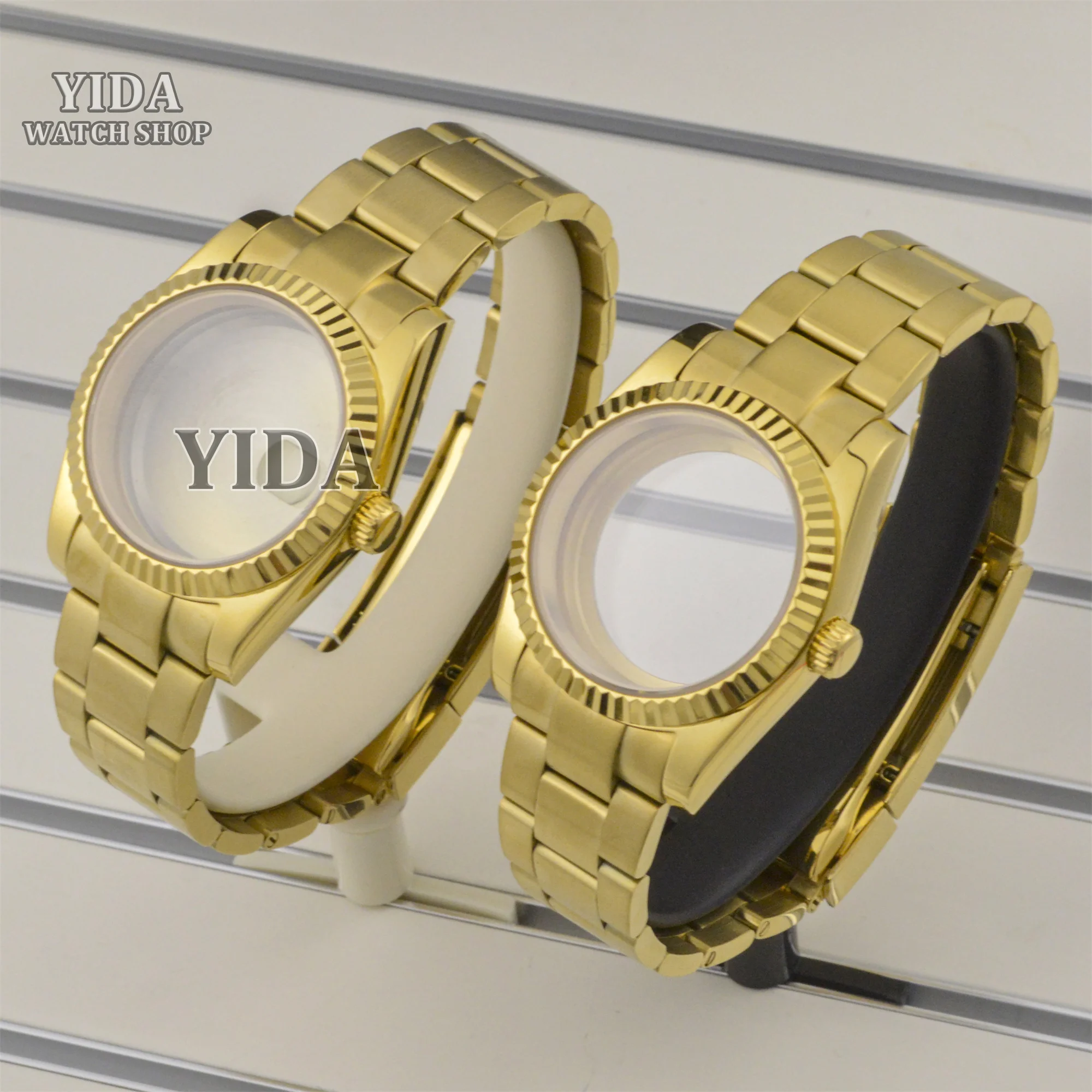 NH35 Watch case Strap for Datejust Stainless Steel Band Sapphire Glass 10ATM Waterproof fit NH35 NH36 Automatic Movement Parts