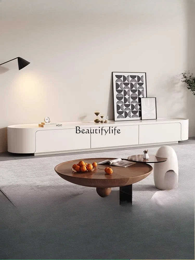 

*Round coffee table Modern simple living room Household coffee table