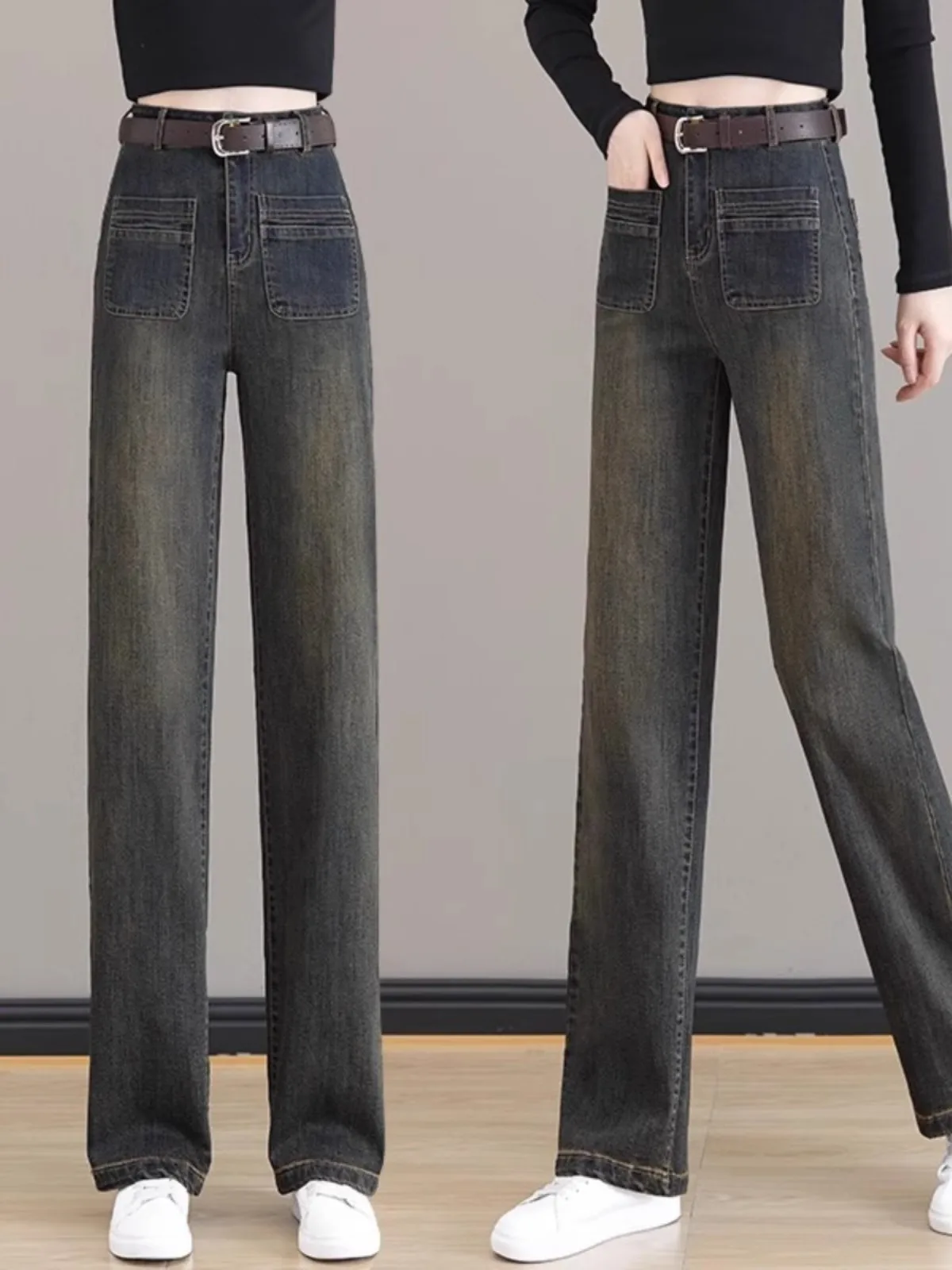 

Fce Lined Skinny Jeans Women's New Sle Spring High Waist Straight Leg High End Denim Pants for ort Ladies