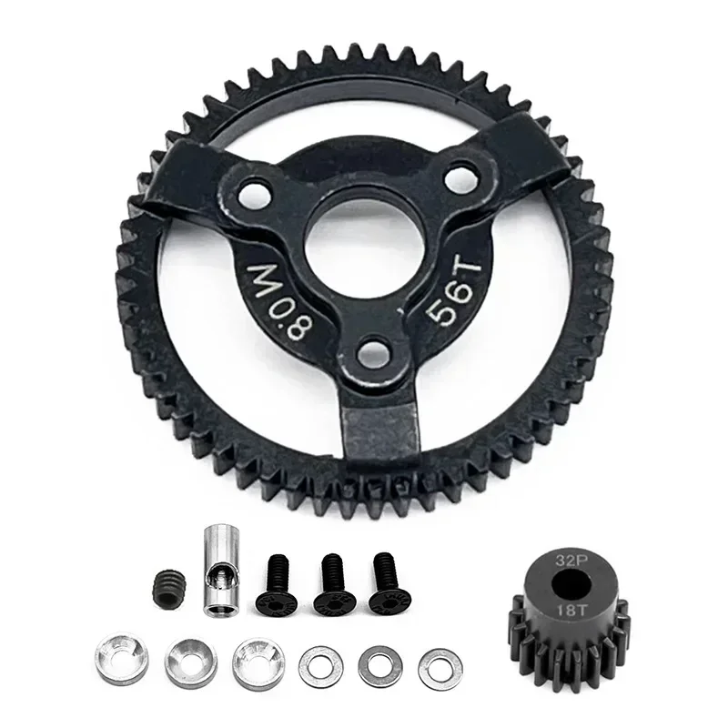 硬化鋼製スパーギア メインギア 50T 52T 53T 54T 58T 60T 32ピッチ 0.8M 6842 6843 3956 RCカー 1/10 TRX Slash Stampede Rustler 4x4 V用