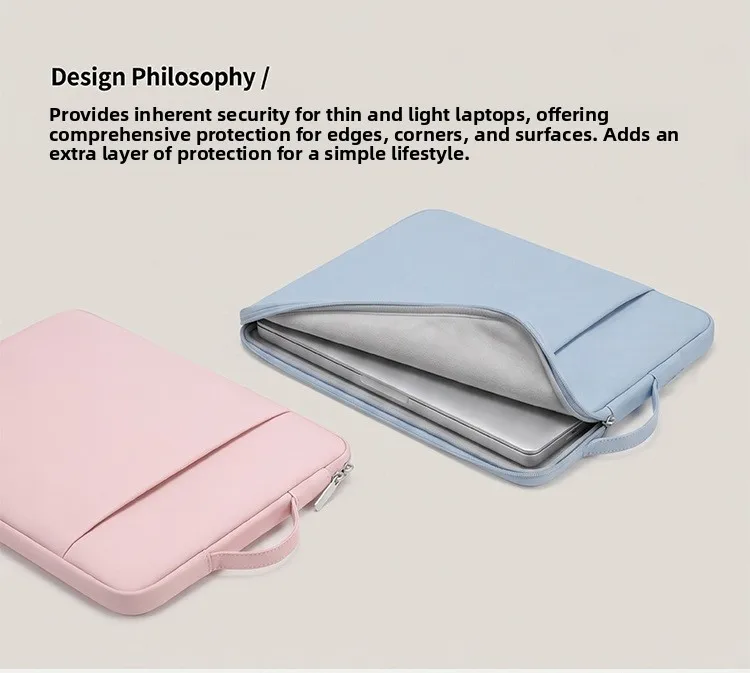 PU-Leder Laptop-Handtasche 11-15,6 Zoll Wasserdichte Hülle für Notebooks mit Plüschfutter – Detail 9