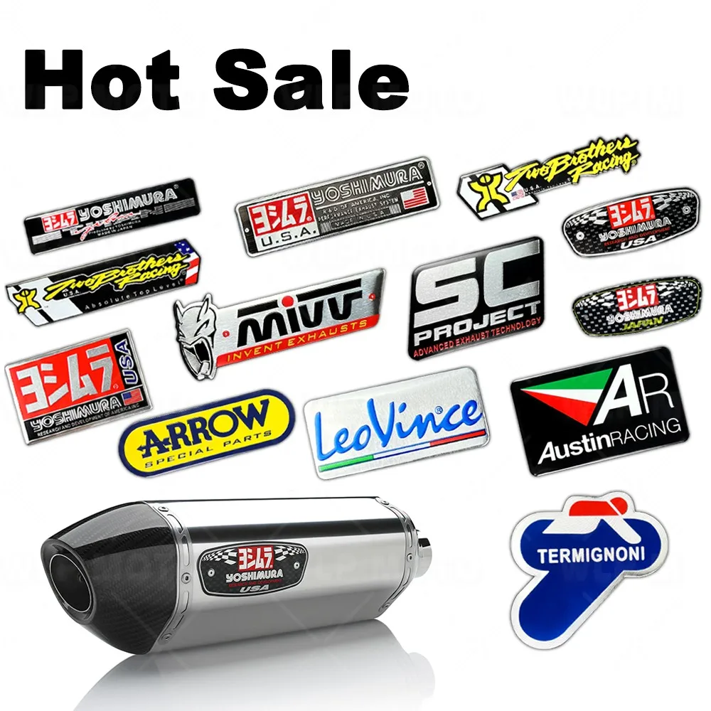 

Racing Motorcycle Exhaust Pipe Decal Modified Parts Accessories Aluminium Sticker Waterproof For KTM Honda Suzuki Two Brothers
