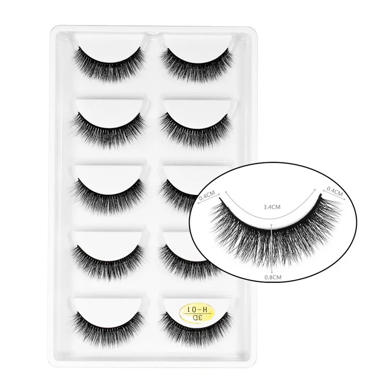 60% discount 3DH Serise Natural flexible reusable Long-lasting chemical fiber false eyelash extention with customized