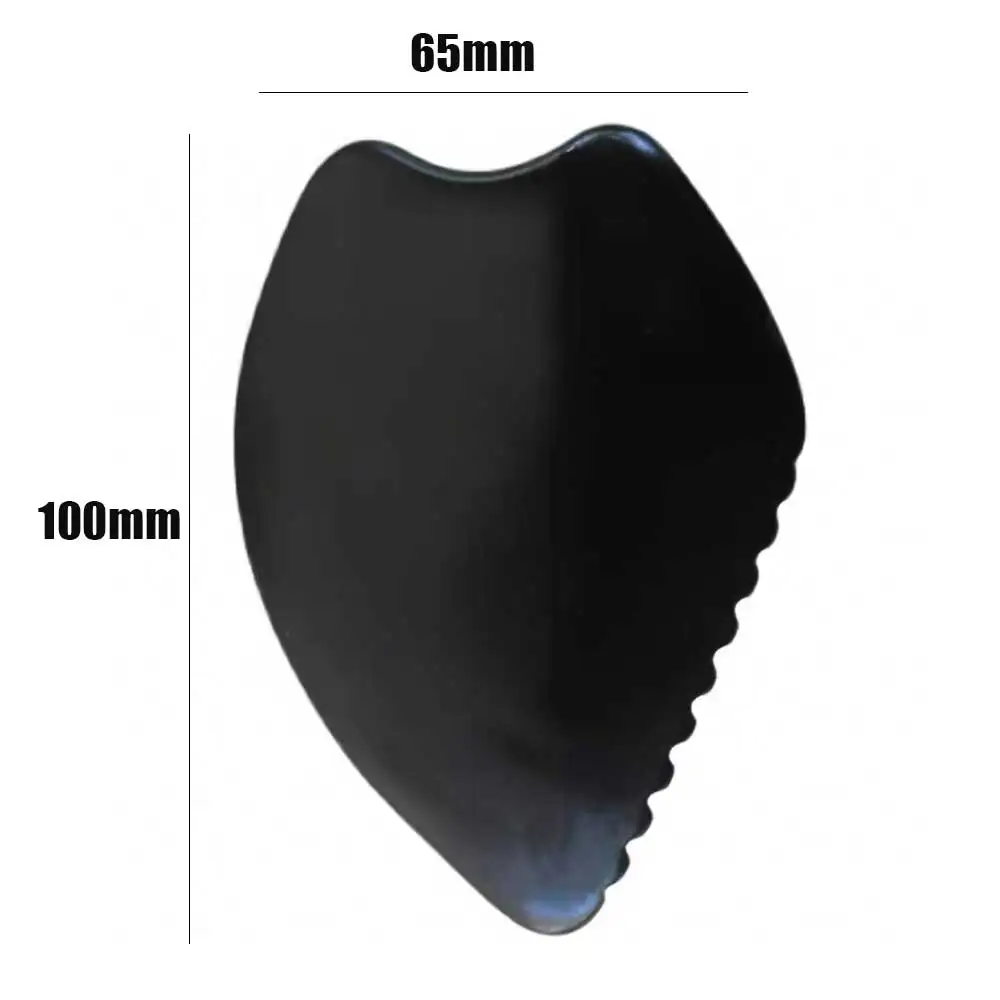 1Pc Black Natural Bian Stone Guasha Board Scraper Tools for Face Neck Back Body Pressure Therapy Facial Care Massager Tool