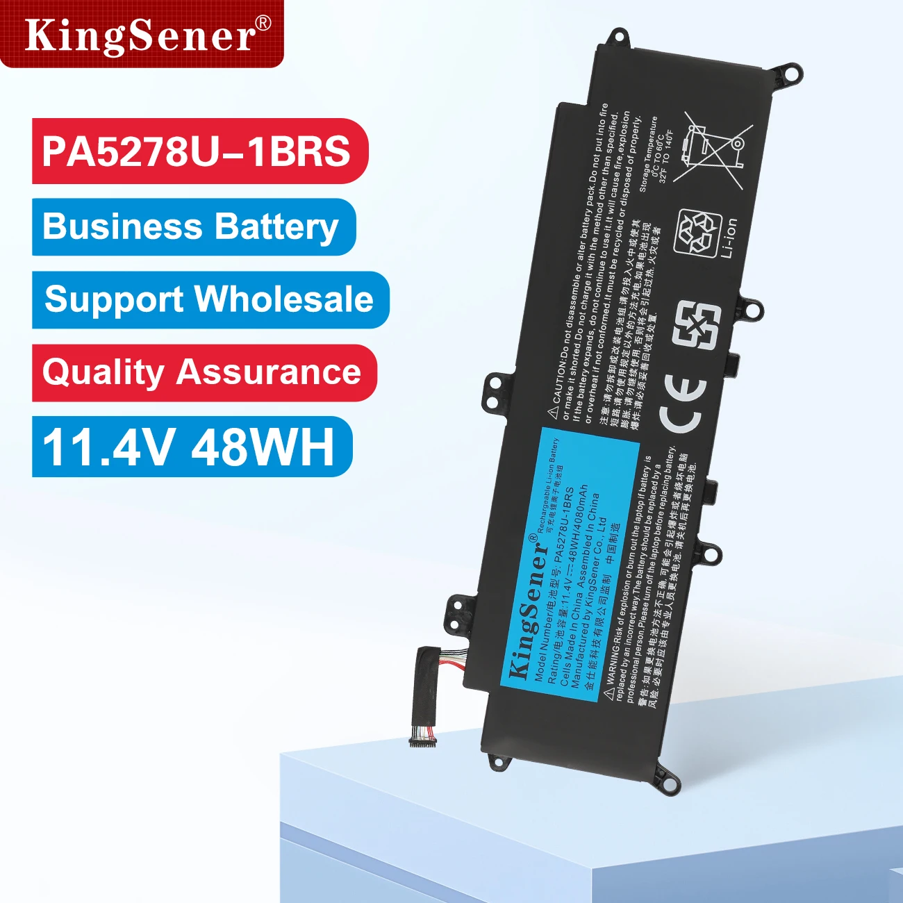 

11.4V 48Wh PA5278U-1BRS Battery for Toshiba Portégé X30-D-123 X30-E X30-F Tecra X40-D-14M X40-D-11F X40-D-145 X40-E X40-F PA5278