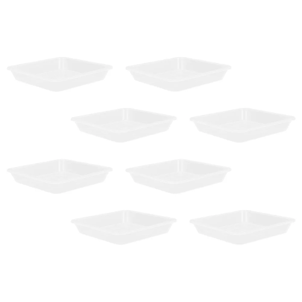 

8pcs Flower Pot Trays Plant Saucers Drip Trays Pp Material Thickened Base Sturdy Suitable Various Pots Gardening Accessories