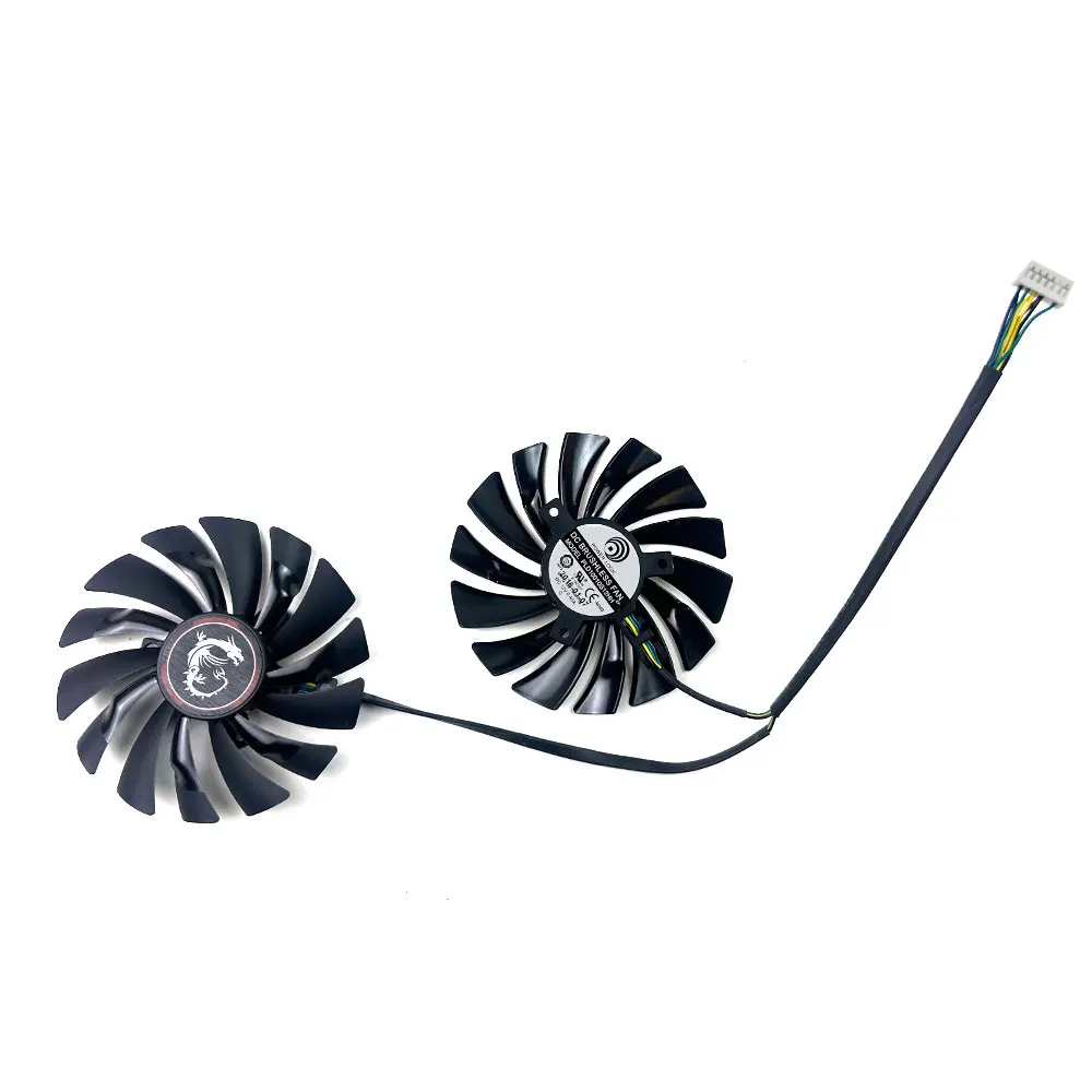 NEW Cooling Fan 95MM 6-pin 5-wire PLD10010S12HH For MSI GeForce GTX 970 GAMING 4G Golden video card fans