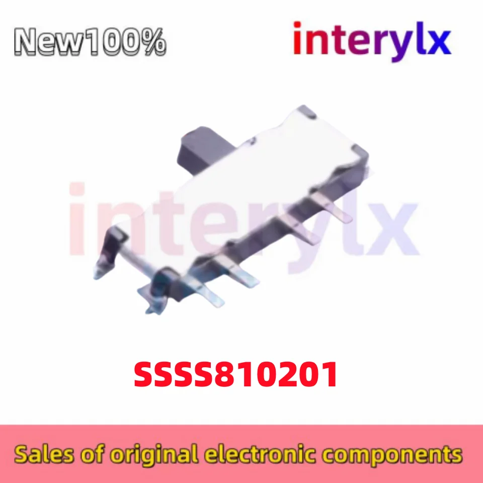 10Pcs/Lot original patch SSSS810201 toggle switch 2-speed 8-pin sliding switch