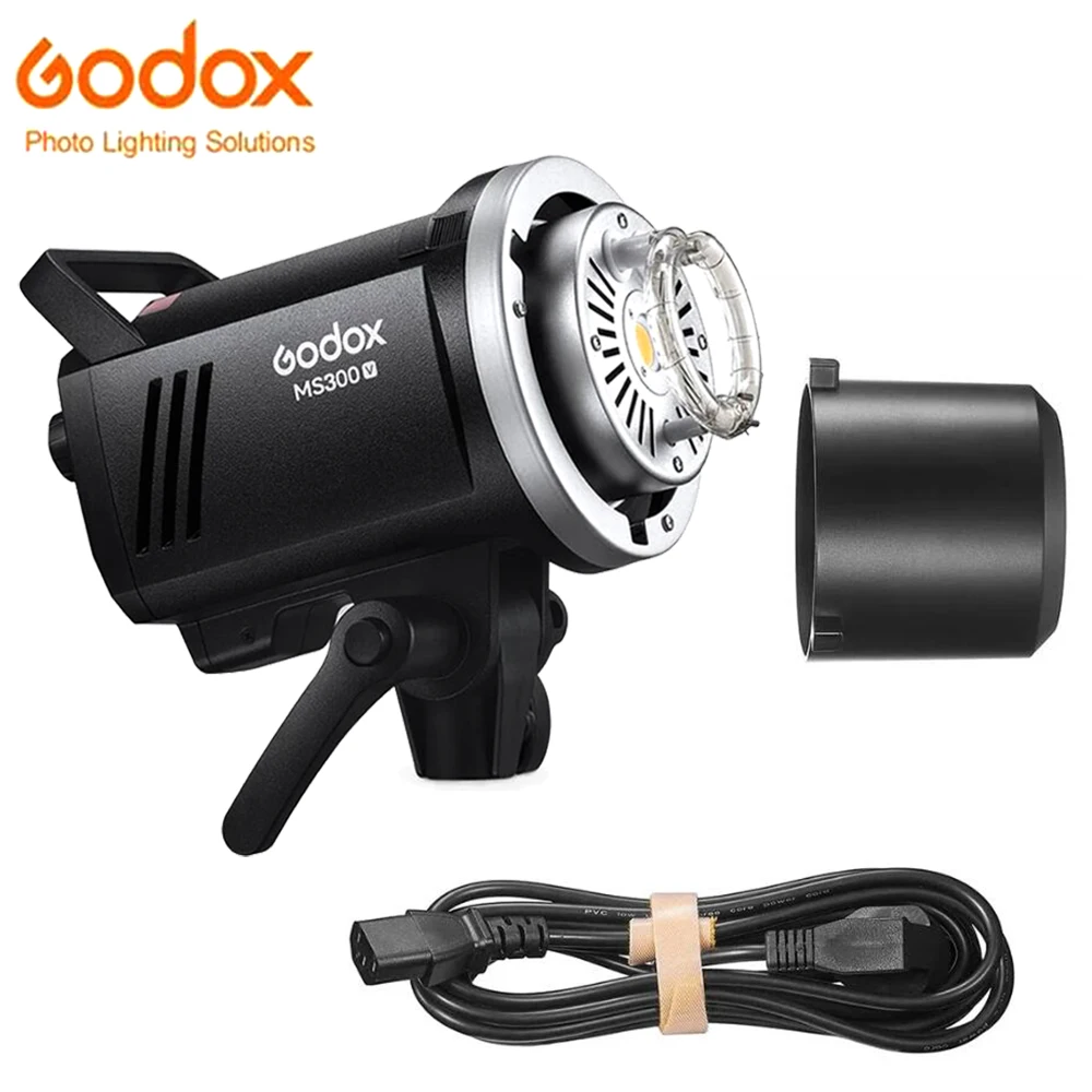 Godox MS300V 300Ws / MS200V 200Ws LED Modeling Lamp Studio Flash Light Compact 2.4G Wireless Photo Strobe Bowens Photo Lighting