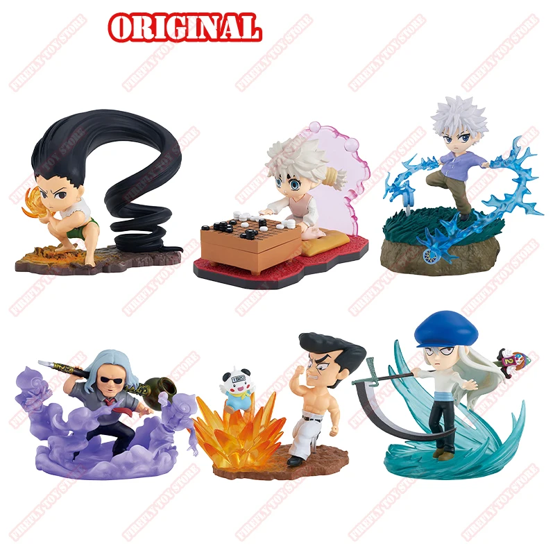 Original Desktop HUNTER×HUNTER Animation Comics Peripheral Toys Gon Killua Boxed Gacha Anime Action Model Figures Collection