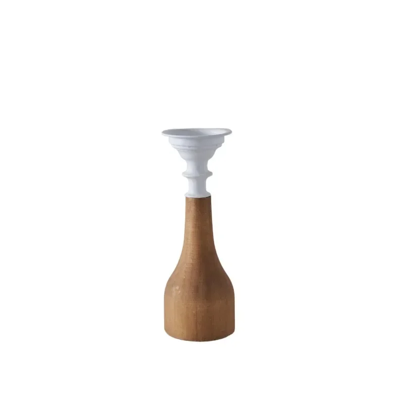 

Wooden wrought iron candlestick, Japanese style